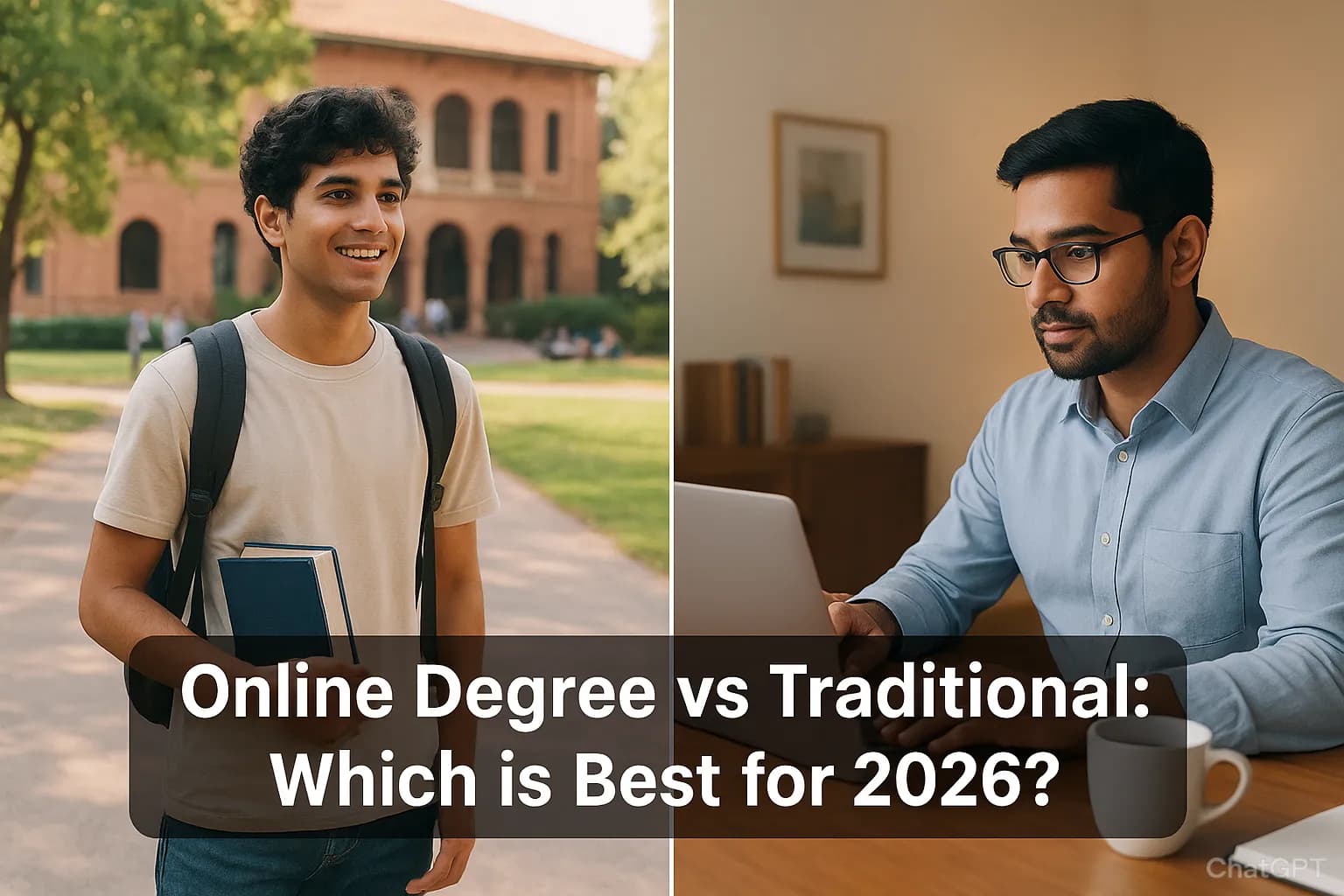 Comparison of online and traditional education in 2026.