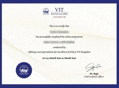 VIT Online Degree Certificate