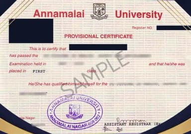 Anna Distance Education Degree Certificate