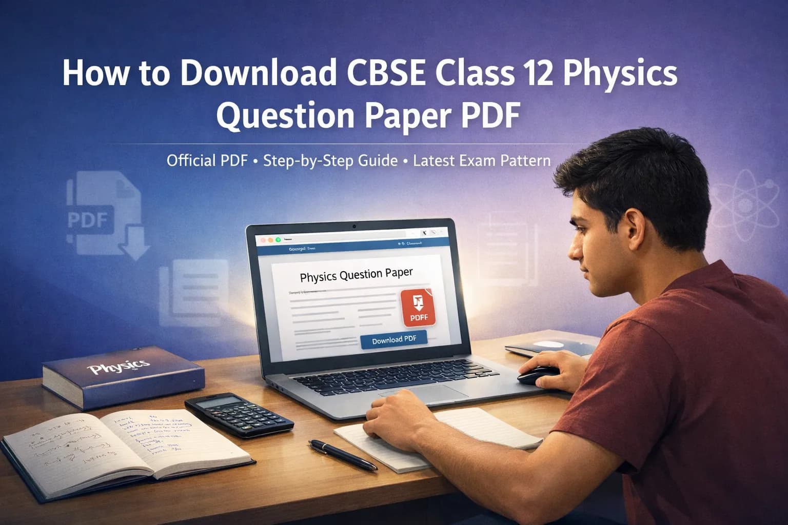 How to Download CBSE Class 12 Physics Question Paper PDF