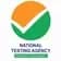 National Testing Agency (NTA) logo with green and orange circle and white checkmark.